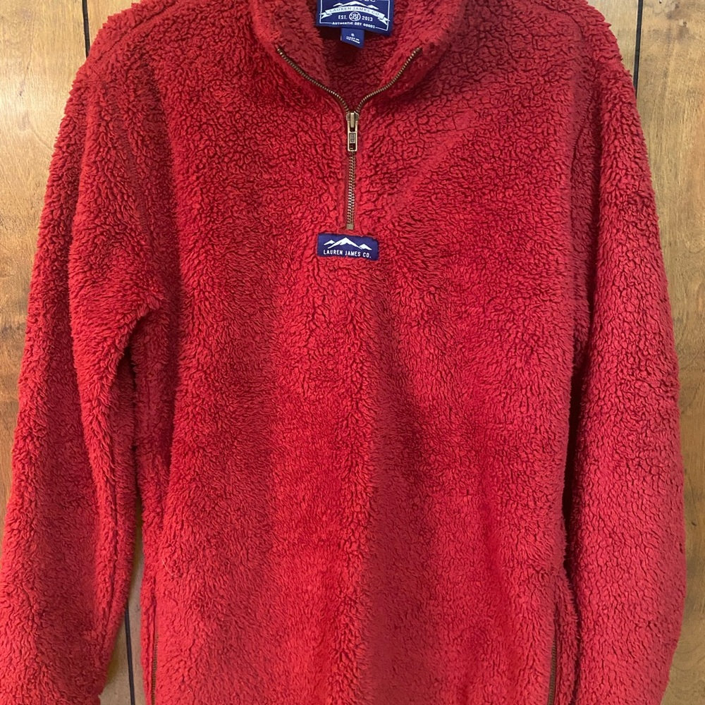 Lauren James Women’s Zip Up Red Sweater
